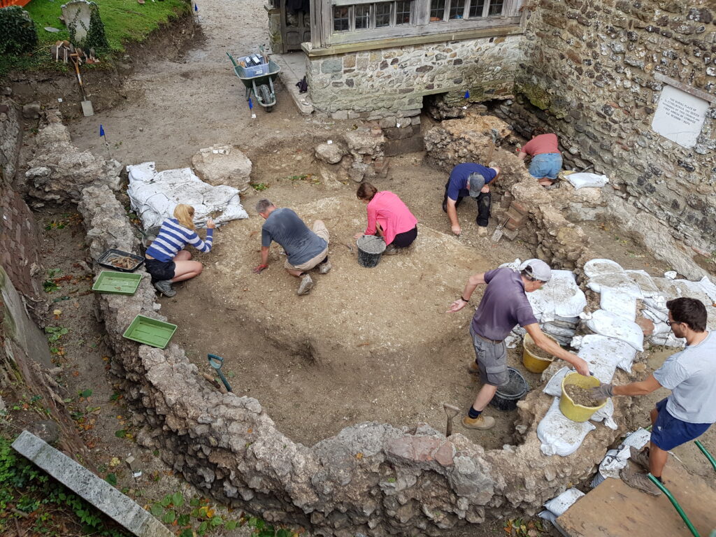 Excavation of the chancel of the Anglo-Saxon church